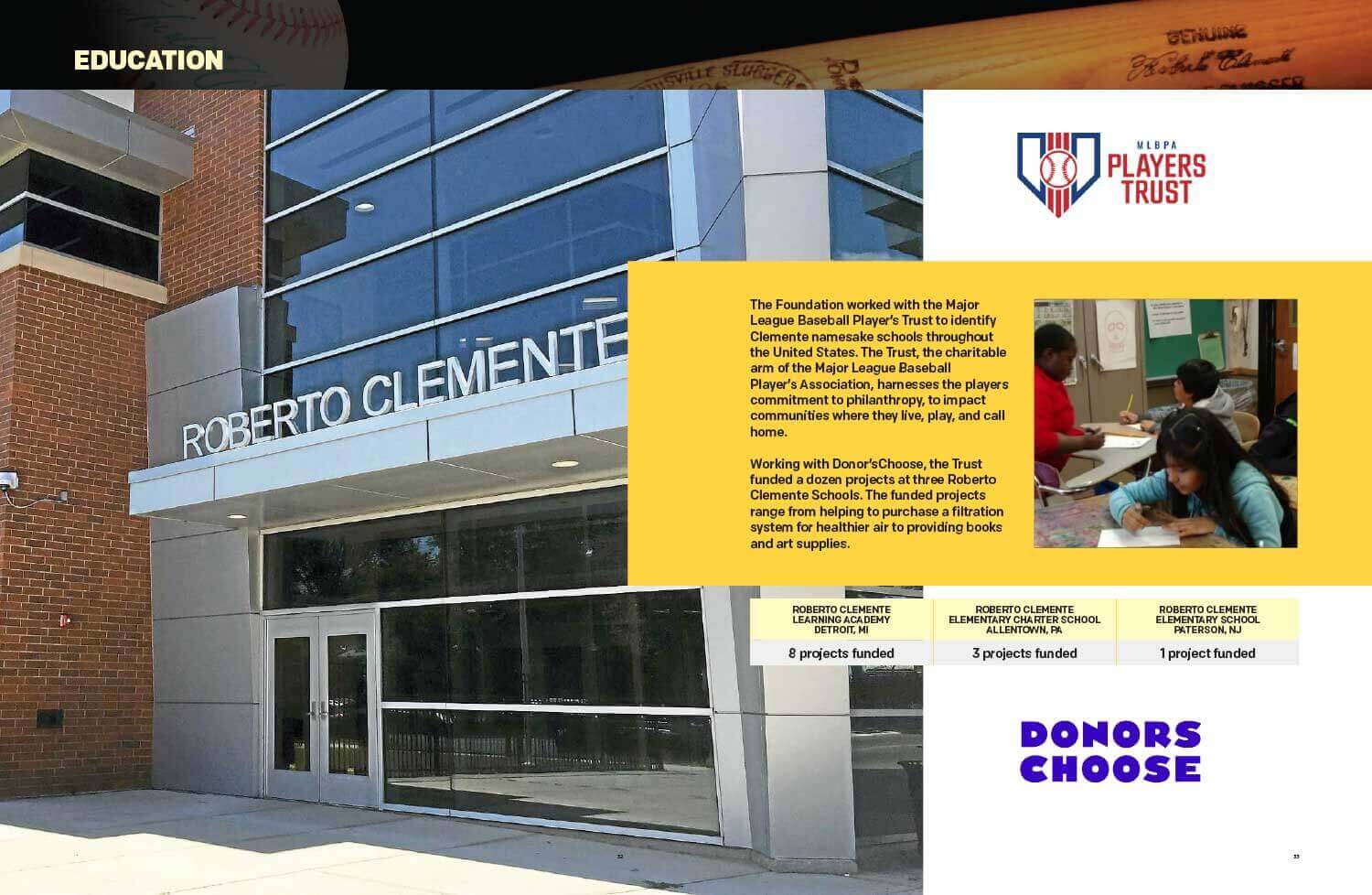 Roberto Clemente Foundation Booklet