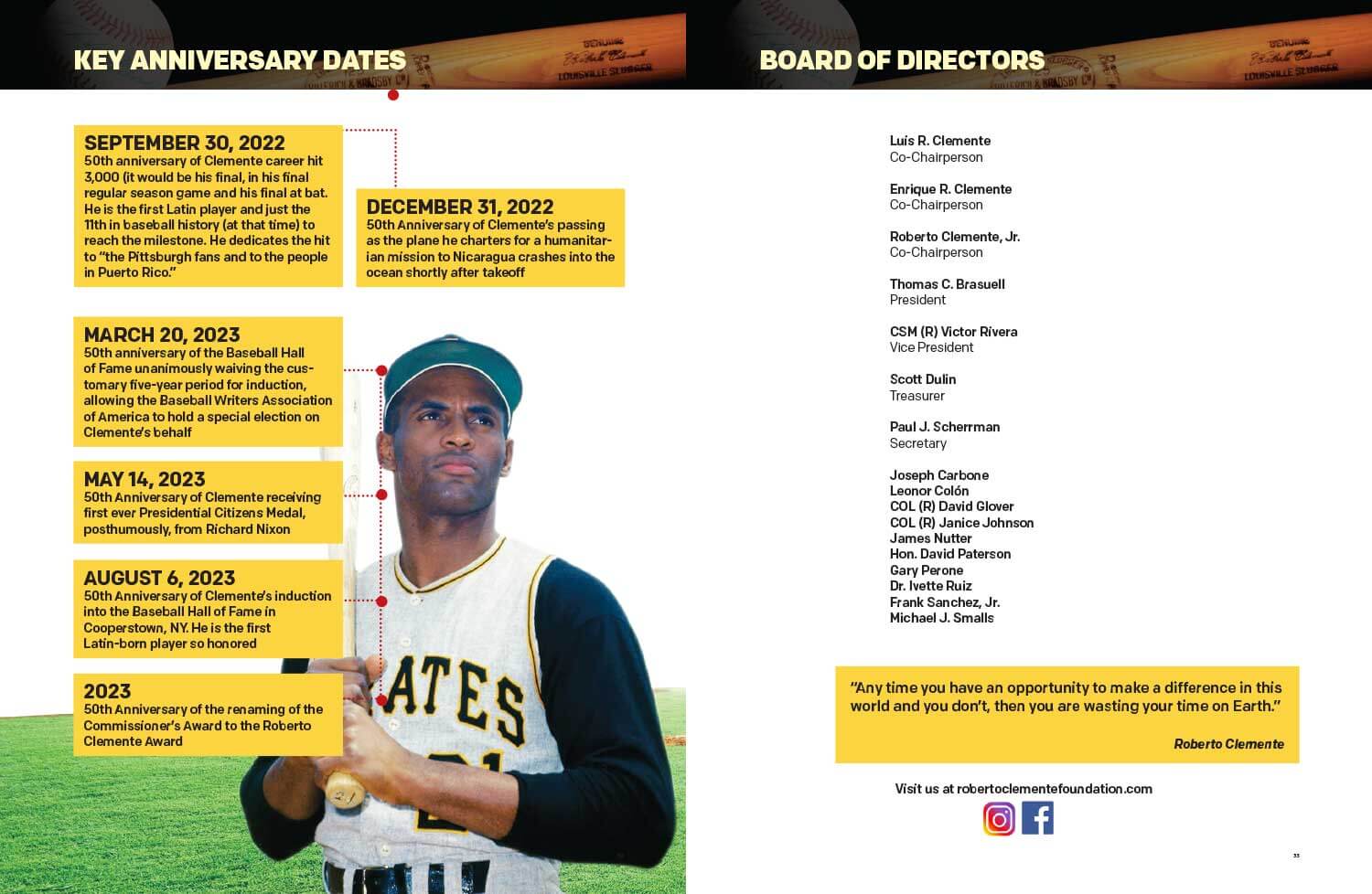 Roberto Clemente Foundation Booklet