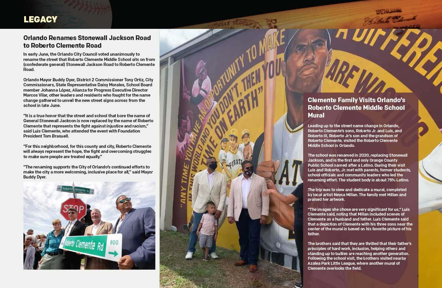 Roberto Clemente Foundation Booklet