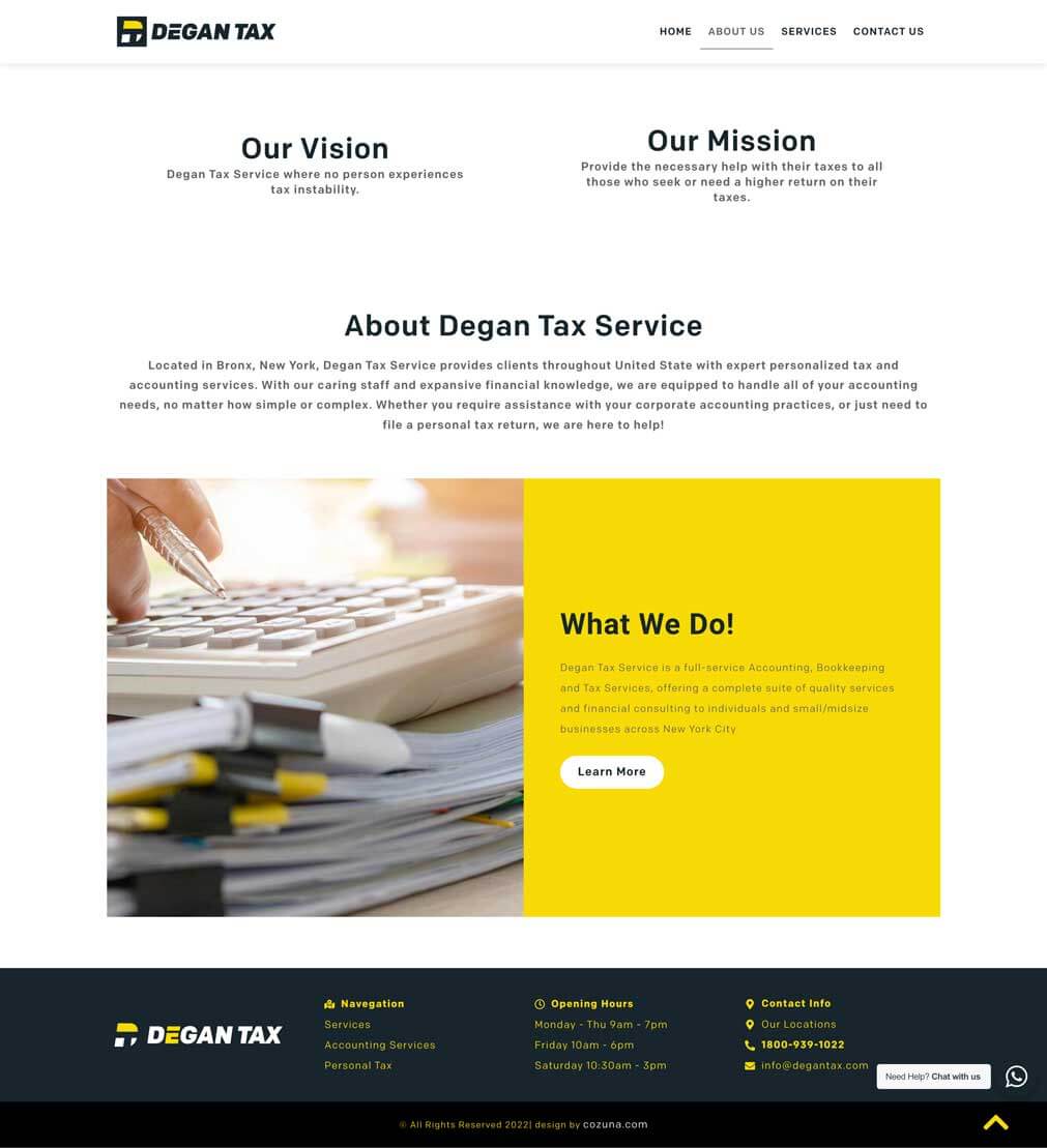 Degan Tax Web Design