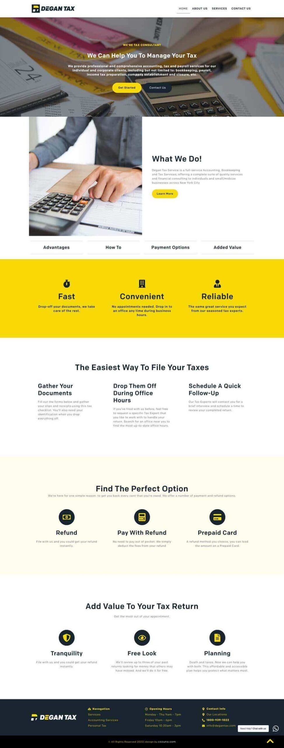 Degan Tax Web Design