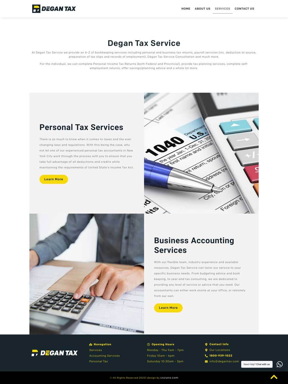 Degan Tax Web Design